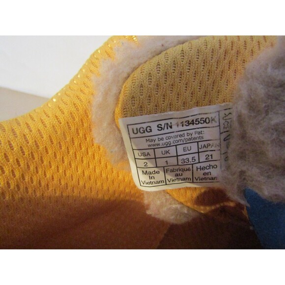 UGG Sneakers Highland Hi Heritage Kids Hi-Top Brown Suede Ankle Boots Size 2 - Picture 10 of 12